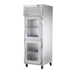 True STA1H-2HG - Heated Cabinet, one-section, (2) glass half doors, (3) shelves, stainless steel front